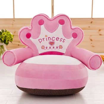 Kids Baby Mini Plush Chair Princess Crown Sofa Cover Without Filling Fiber - Yancheng Geeme Toys & Textiles Ltd - China