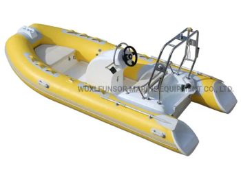 CE Funsor Rib390 12.8FT Fiberglass Inflatable Rowing Boat High Speed Fishing Boats - WUXI FUNSOR MARINE EQUIPMENT CO., LTD. - China