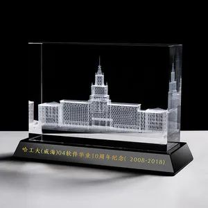 Handmade Custom 3D Laser Engraved Crystal Glass Sculptures Architectural Bridge Airplane Models - Guangzhou Zhuojiang Arts and Crafts Co., Ltd - China