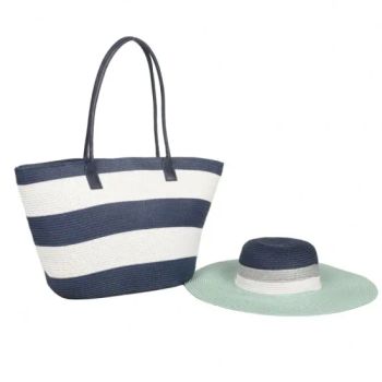 Hot Vintage Straw Woven Handbags and Matching Color Hat Large Beach Tote Bags with Matches Set - Anhui Magic Industry Co., Ltd. - China