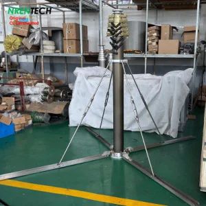 8m Lockable Pneumatic Telescopic Antenna Masts and Towers-Quadpod Brackets Mounted - Huaian Nengren Manufacture and Trade Co., Ltd. - China