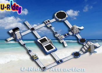 Rush Run Inflatable Water Obstacle Sports Giant Inflatable Water Game Float water park For Aqua Water Play equipment - Guangzhou U-Rides attraction Co.,Ltd - China