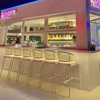 Nordic Creative Bar Chairs White Dining Kitchen Bar Chairs Restaurant Chair Outdoor - Foshan Hanse Industrial Co., Ltd. - China