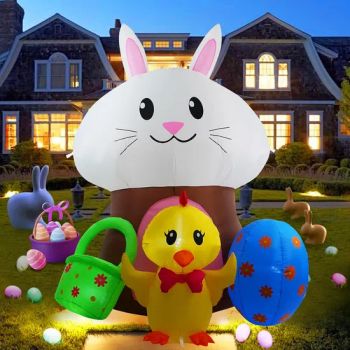 Inflatable Easter Bunny and Colorful Eggs, Happy Easter Blow up Yard Decorations for Holiday Party Outdoor Lawn Garden - Xiamen Athome Household Products Co., Ltd. - China