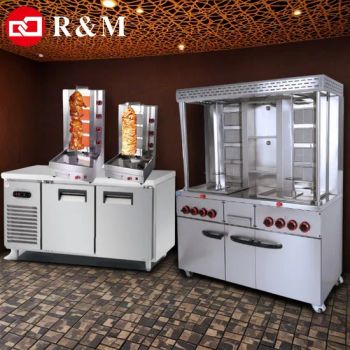 Electric Gas Propane Turket Turkish CE Automatic Meat Doner Kebab Kebob Mini Small Charcoal Arabian Shawarma Mediterranean Lebanese Grill for Sale Near Me - Guangzhou R&M Machinery Co., Ltd. - China