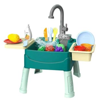 Electric Big Kitchen Play Sets Toys Happy Kitchen Toys Cooking Amazon Trend Pretend Educational Sink Kitchen Toys for Kids - Wenzhou Simple leather Co., Ltd. - China