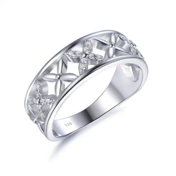 Stunning 92.5% Silver Jewelry Ring with Rhodium Finish MOQ 30PCS Purity 92.5% Shape Flower Origin China Gender Female Style Fashion - Zhuhai Kirin Jewelry Co., Ltd. - China