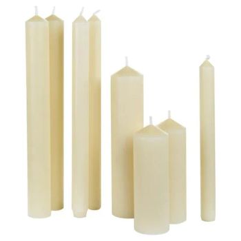 White Beeswax Altar Candles Unscented Custom 1Y MOQ100 Size Custom Origin China Flavor Unscented Trademark Custom Processing Dipped - Shijiazhuang Tabo Candles Sales Co., Ltd. - China