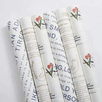 Ins Style Tulip Wrapping Paper Packaging Flower Wrapping Tissue Paper Flower Bouquet Gift Packaging Wrapping Nets Paper - Ningbo Yinzhou Wenhui Paper Co., Ltd. - China