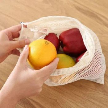 Natural Fruit Packing Mesh Drawstring Bags Cotton Mesh Filter Bags - HEBEI MACROKUN MESH CO., LTD - China
