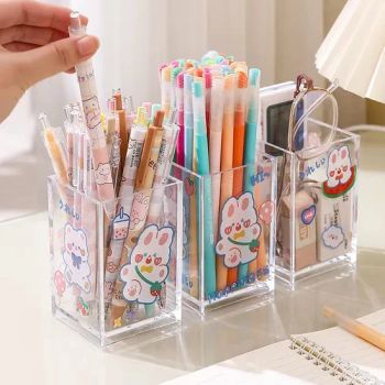 Acrylic Desktop Cosmetic Brush Storage Box Office Desktop Pen Storage Holder Makeup Brush Organizer - Skylark Network Co., Ltd. - China
