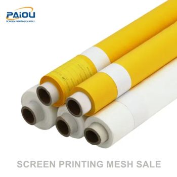 Silkscreen Yellow White Mesh Polyester Silk Screen Printing Mesh for Screen Printing - SHIJIAZHUANG PAIOU MESH CO., LTD - China