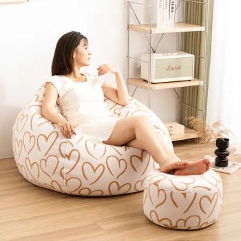 Chic Reclining Ottoman 110*120cm Lazy Sofa Bean Bag Woven Jacquard MOQ100 15D - Tongxiang Roya Textile Co., Ltd. - China