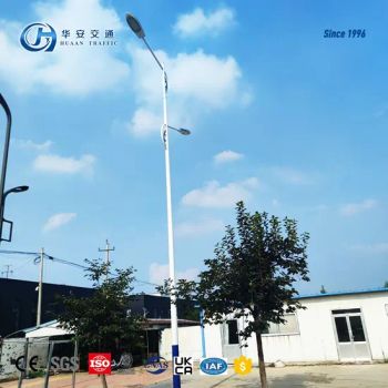 Customized Metal 6-12 Meter Lamp Poles Galvanized Steel Street Road Highway Light Pole - Shandong Guanxian Huaan Traffic Facilities Co., Ltd. - China