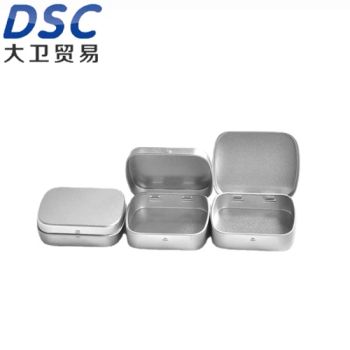Rectangular Hinged Lid Empty Storage Boxes Tins Containers Candies Pills Tin Boxes - DSC Xiamen Enterprise Pte Ltd. - China