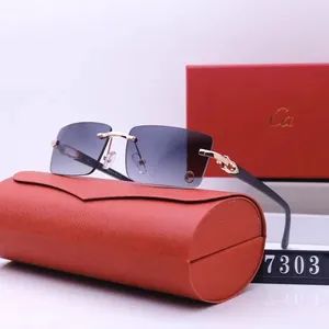Y2K Fashion C High Quality Fashion Vintage Leopard Head Stylish Rimless Sunglasses UV400 Protection Women Sun Glasses - Quanzhou Fengze Xiaoshu Pear Trading Co., Ltd. - China