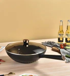 Baking Pans Cake Cast Saucepan Cooking Pancake Sauce Fry Wok Size 30-33cm Model NO. C-1 Lid Glass Lid Dimension 32cm Origin - Zhe Jiang Lai Ke Electronic Technology Co., Ltd - China