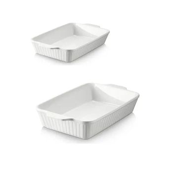 Porcelain Kitchen Oven Nonstick Deep Tray Serving Bakeware Ceramic Rectangular Baking Dishes Pans - Shenzhen Worthsource Trading Co., Ltd - China