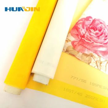 Screen Printing Supplies Screen Printing Mesh Origin China Original China Elasticity High HS Code 5911200090 Trademark - Shijiazhuang Huajin Screen Printing Co., Ltd - China