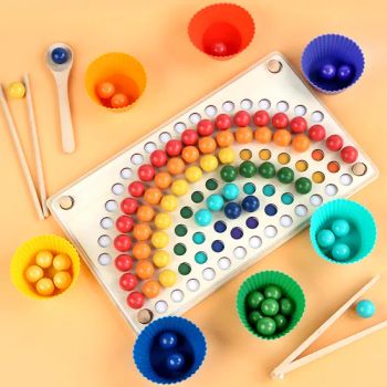 Popular Children's Rainbow Bead Squeeze Toy Happy Elimination Fun Early Education Parent-Child Interaction Concentration Training Game - Guangzhou Zimore Gift Co., Ltd. - China