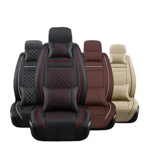 Premium Leather Car Seat Protection Mat with 2 Headrest and Lumbar Pillows - Guangzhou Hansheng Industrial Trading Co., Ltd - China
