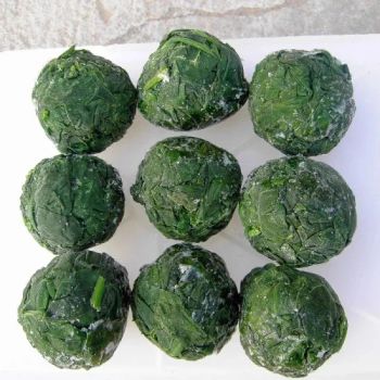 Frozen Spinach Ball Green Ball 10-15kg Carton BRC FDA HACCP ISO - Ruiqiu Foods Co., Ltd. - China