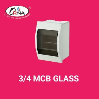 ORNA Glass Door MCB Box, 4 Way Brand ORNA Color White Material Plastic Type Single Door Packaging Type Box Connection Type 4 - Tirupati Electric Industries - India