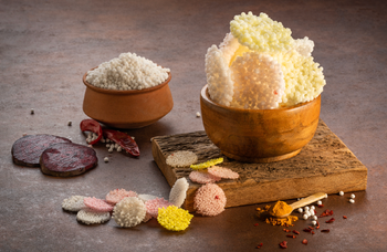 Mini Flavoured Sago Papad / Mini Tapioca (cassava) Pearl Cracker, pappad/appalam - Shri Varalakshmi sago foods private limited  - India