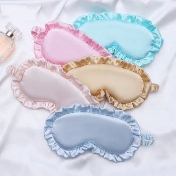 Ruffled Blackout Eye Mask Sleeping - Yangzhou Muhe Trading Co., Ltd. - China