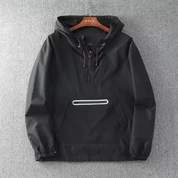 300g Fall Winter Custom Windbreak Windproof Zipper Plain Mens Overcoat Jackets - Yiwu Ouze Clothing Co., Ltd. - China