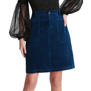 China Factory Wholesale Casual Elastic High Waist MIDI Long Denim Skirts for Women Girls - Foshan Shunde Tianxiu Garment Co., Ltd. - China