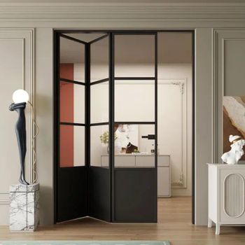 Exterior Patio Doors Accordion Door Folding Aluminum Alloy Balcony Sliding Folding Door - Chengdu Mukeke Door and Window Manufacturing Co., Ltd. - China