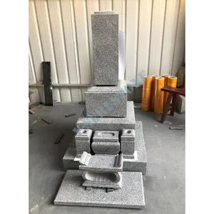 Japanese Custom Grey Granite Stone Tombstones Headstone Monument - Xiamen V-seri Stone Import and Export Co., Ltd. - China