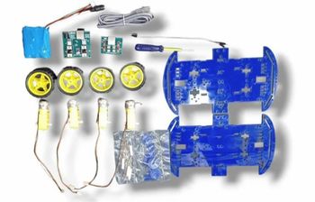 Smart Robot Car Kit Wheels 4 Gender Unisex With Battery Yes Color Multicolor Usb Cable Present Servo Motor Present Material ABS - Audio System - India