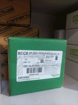 Electrical Mcb Rccb, 240V, Double Pole Voltage 240V Frequency 50Hz Brand Schneider No. of Poles Double Pole Certification IS - Chanda Electricals - India