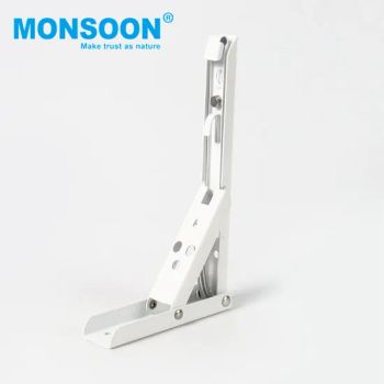 Heavy Duty Stainless Steel Adjustable Support Table Bracket Powder Coated F Angle Sliver Wall Mounted Folding Shelf Bracket - Monsoon Import Export (Guangzhou) Limited - China