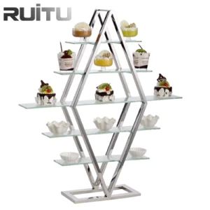 Wedding Catering Materials and Equipments Decoration Buffet Riser Cupcake Stand Metal Catering Party Dessert Buffet Food Display - Guangzhou Ruitu Co., Ltd. - China