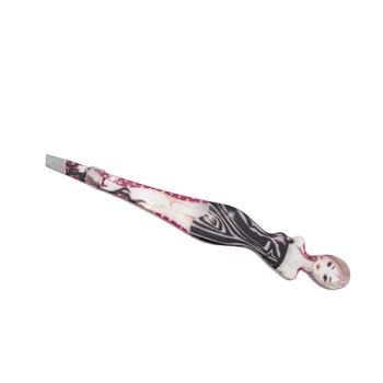 Professional Slant Tip Eyebrow Tweezers with Printed Beauty Cover Hair Removal Makeup Tool for Brow Clip Makeup Cosmetic Tool - Ningbo Ever Beauty Co., Ltd - China