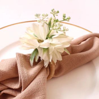 Artificial Flower Napkin Buckle Wedding Party Gatherings Dinner Table Decoration Napkin Rings - Jiangxi Iwell Industrial Limited - China