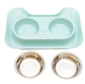 Feeding Drinking Double Food Water Elevated Dog Cat Stainless Steel Bowl Pet Bowls Feeders - Ningbo Sv Plastic Hardware Co., Ltd. - China
