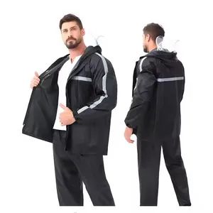 Factory Custom Motorcycle High Visibility Polyester Outdoor Raincoats Jacket Pants Suit Waterproof Rain Suit - Handan Wuxin Medical Devices Co., Ltd. - China