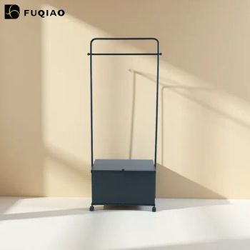 Black Carbon Steel Clothes Rack - Compact Design for Small Spaces - Jiangmen Fuqiao Travel Products Factory Co., Ltd - China