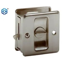 Satin Nickel Brass Sliding Pocket Door Lock Part Lock Backset 70mm MOQ 2000 PCS Origin China Trademark OEM Model NO. - EC Hardware Co., Ltd. - China
