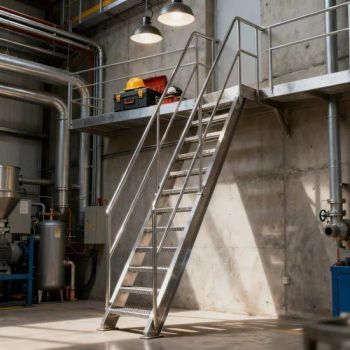 Stainless Steel Escape Stairs with Durable Construction Trademark LS Color Silver Origin Foshan Usage Outdoor Length - Foshan Long Shen Metal Materials Co., Ltd. - China