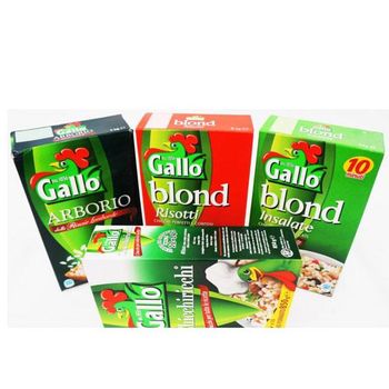Gallo rice - Arborio Type Rice Color White Style Dried Texture Hard Quality Superior Brand Name Gallo Drying Process AD Place of Origin - GUSTI D'ITALIA S.R.L. - Italy