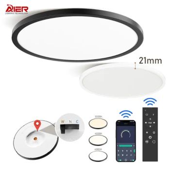Ultra Thin Modern Smart Lighting Home Lights 3CCT Stepless Dimming 24W 28W 38W LED Ceiling Light Fixture for Home Office Ceiling - Zhongshan Aier Lighting Technology Co., Ltd - China