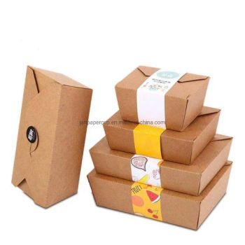 Customized Printing Disposable Take Away Kraft Paper Meal Box Hot Chicken Wings Packaging Box Fast Food Paper Box - Taizhou Jiashun Commodity Co., Ltd. - China