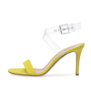 Stylish Round Toe Clear PVC Crisscross Buckle Strap Heeled Sandals Stiletto High Heels Party Women Footwear - Sichuan Jinyou Shoes Co., Ltd. - China