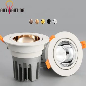 COB Downlight Aluminum Anti-Glare Recessed 10W Round LED Ceiling Spotlights for Home Hotel Lighting - Zhongshan Artilighting Lamp Co., Ltd. - China