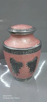 TASTIE DOWN PINK ALUMINIUM METAL CREMATION FOR ASHES. Color All Material - Shaheen International - India